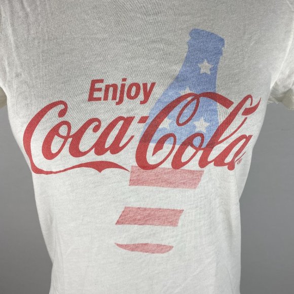 Coca-Cola Doe Mighty Fine Jrs M July 4th USA Tee - Picture 3 of 12